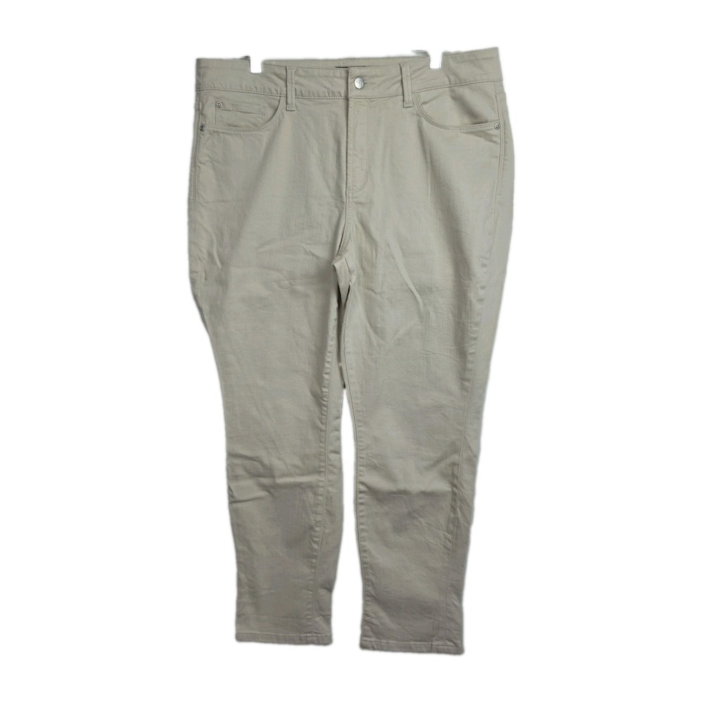 NYDJ Alina Convertible Ankle Jeans‎ Women's 14 Light Tan Skinny